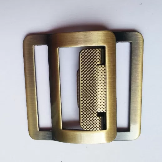 Belt Buckle with Pattern antique brass