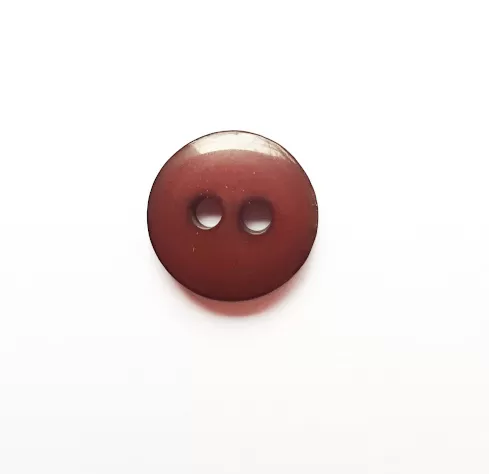 Button Plastic brown 11 mm