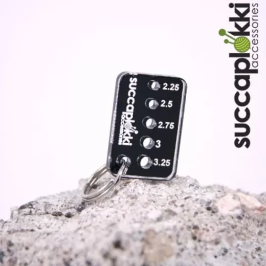 Succaplokki Keychain Needle Gauge Tiny - black