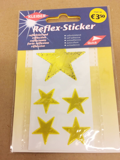 Reflex-Sticker Sterne gelb
