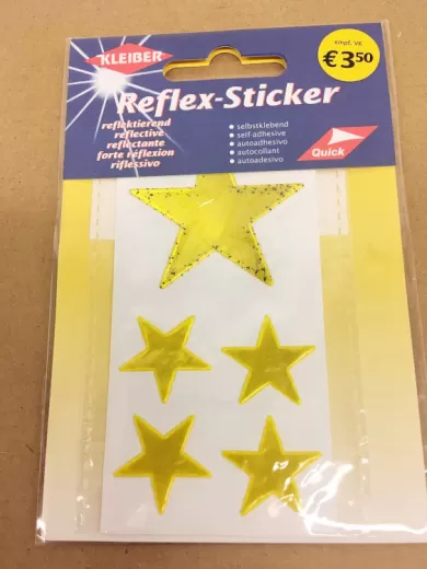 Reflex-Sticker Stars yellow