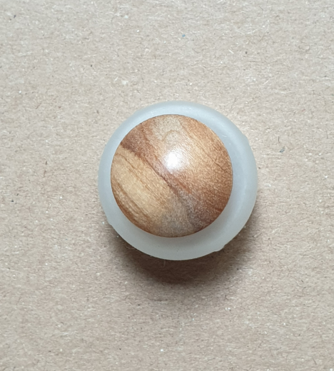 Knopf Holz halbrund - 20 mm