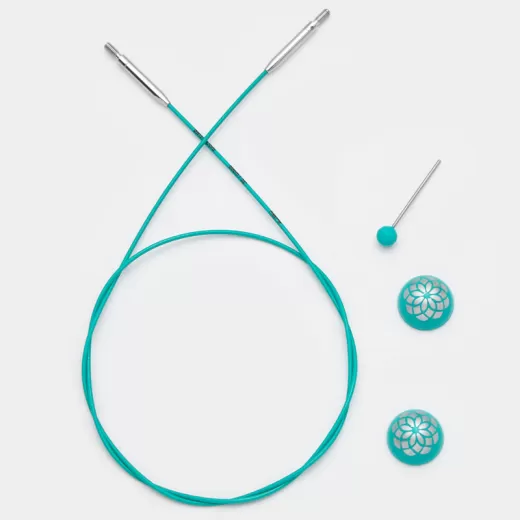Knit Pro Cable Mindful Swivel 100 cm (40) Mint