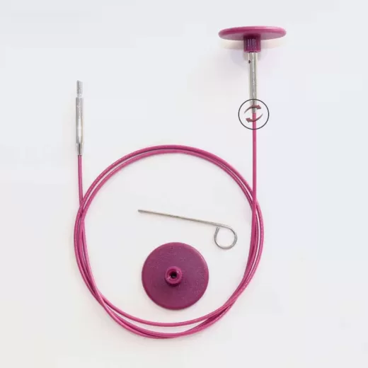 Knit Pro Seil Edelstahl SWIVEL - LILA 50 cm