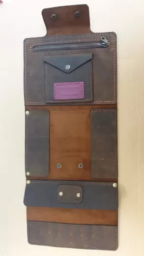 WheatKnit Etui für Spitzen und Nadelspiele - braun