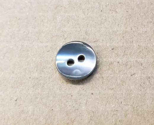 Perlmuttknopf grau - 9 mm