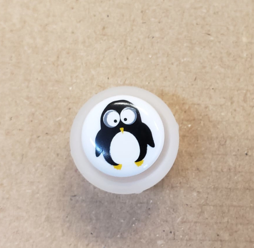 Knopf Kunststoff Pinguin
