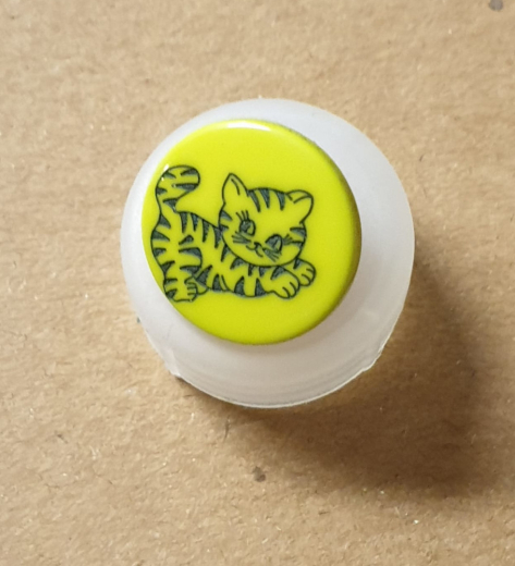 Button plastic cat - 15 mm