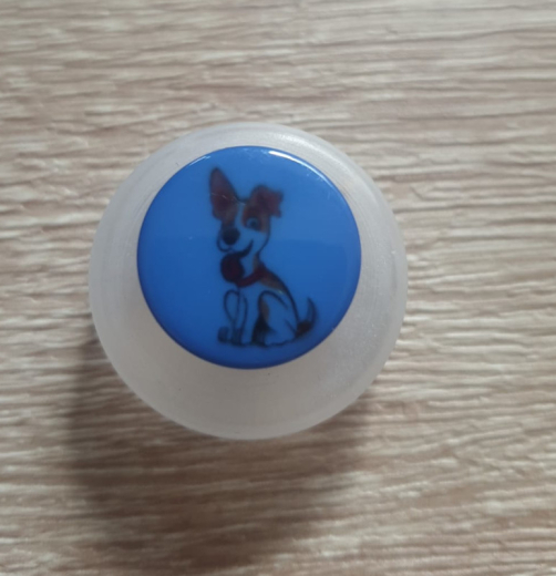 Button plastic dog - 15 mm