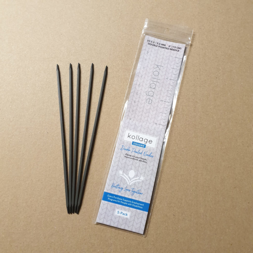 Kollage Square Needles DPN 15 cm - 2.5 (US 1.5) GRAY