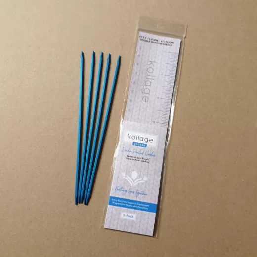 Kollage Square Needles DPN 13 cm - 2.5 (US 1.5) BLUE