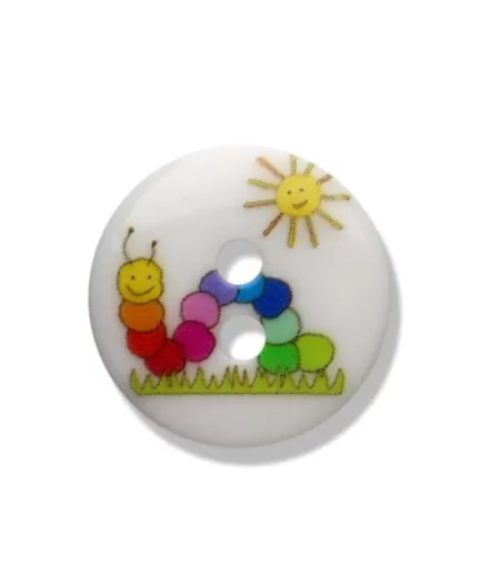 Button Plastic Caterpillar