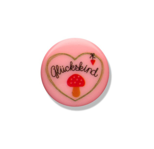 Button Lucky Child - 15 mm - pink