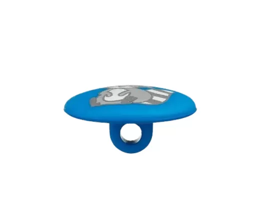 Knopf Polyester Waschbär 15 mm Blau