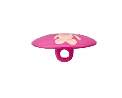Knopf Polyester Ballerina Maus 18 mm pink