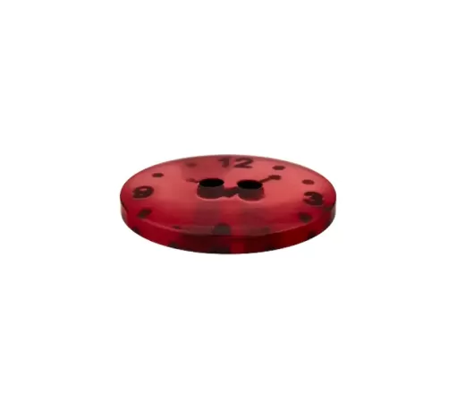Knopf Polyester Uhr 15 mm pink