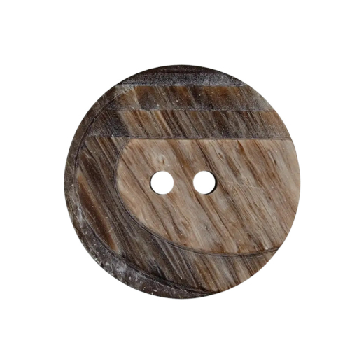 Button plastic Steps brown - 23 mm