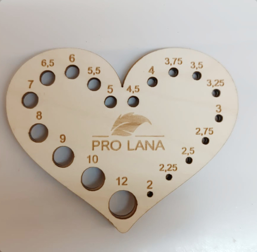 Pro Lana Needle Gauge Heart