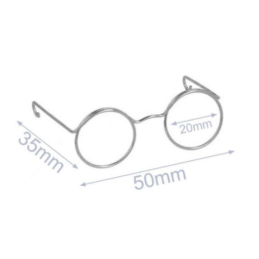 Brille für Stofftiere - nickel