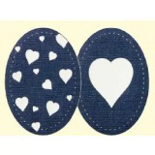 Patch oval mit Herz