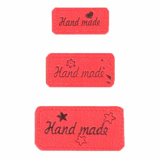 Label set - Hand Made - red