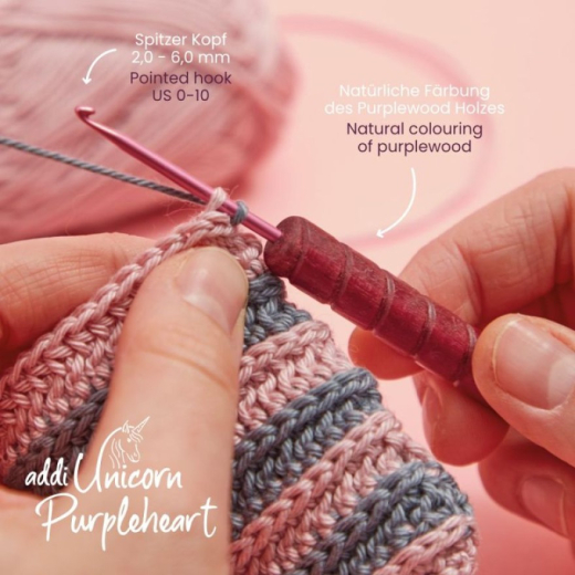 addi Hakelnadel Unicorn Purpleheart 5,0