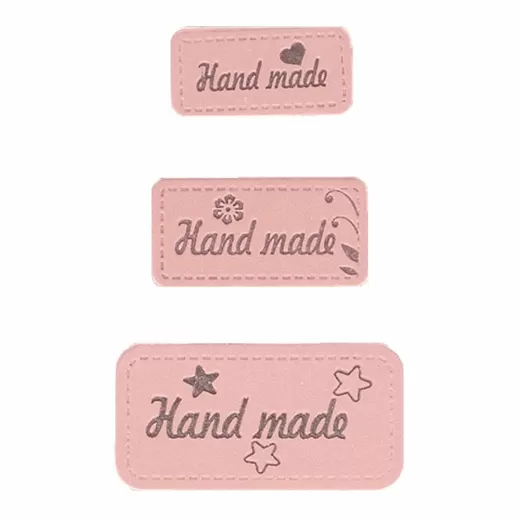 Label set - Hand Made - pink