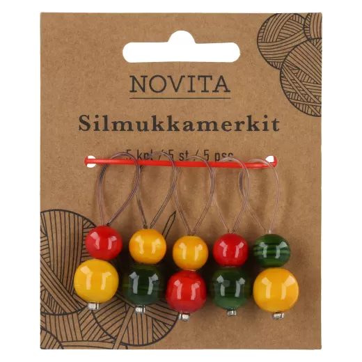 Novita Stitch Markers - Wood