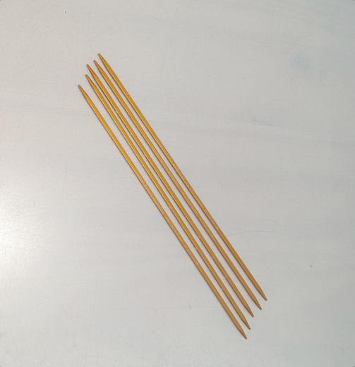 Kollage Square Needles DPN 13 cm - 2.5 (US 1.5) GOLD