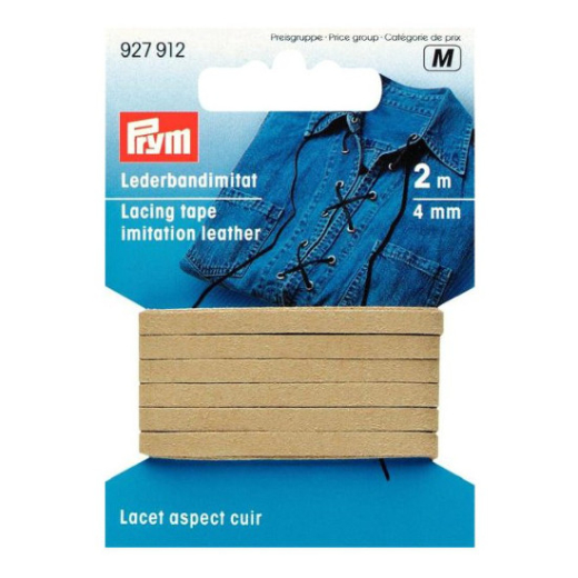 Lederimitatband 4 mm - beige