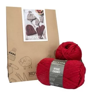 Novita Kit hat and gloves red