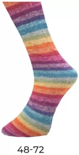 Lungauer Sockenwolle 4f - Regenbogen 48-72
