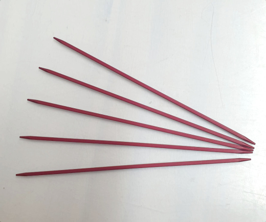 Kollage Square Needles Nadelspiel 15 cm - 3,5 ROT