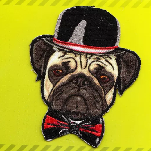 Applique Pug with Hat