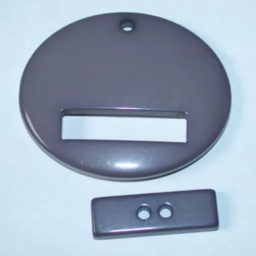 Kunststoffverschluss oval grau
