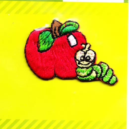 Applique Apple and Worm