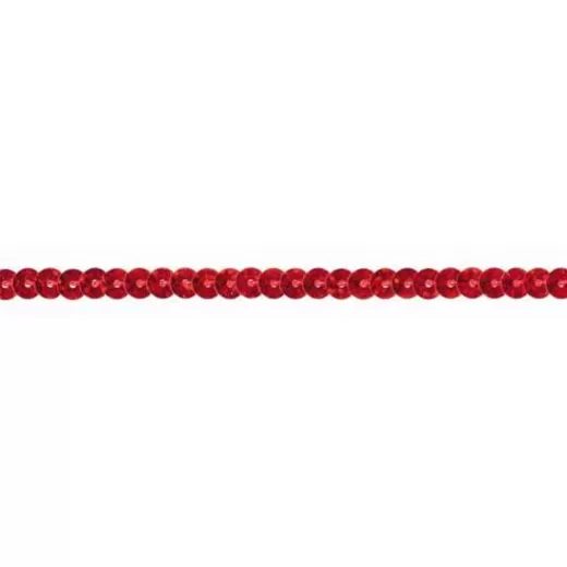 Sequin Trim Iridescent - red