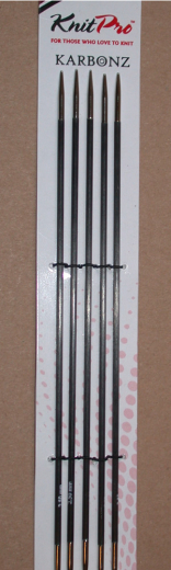 Knit Pro Nadelspiel Karbonz 15 cm - 1,0
