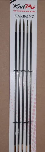 Knit Pro Nadelspiel Karbonz 15 cm - 6,0