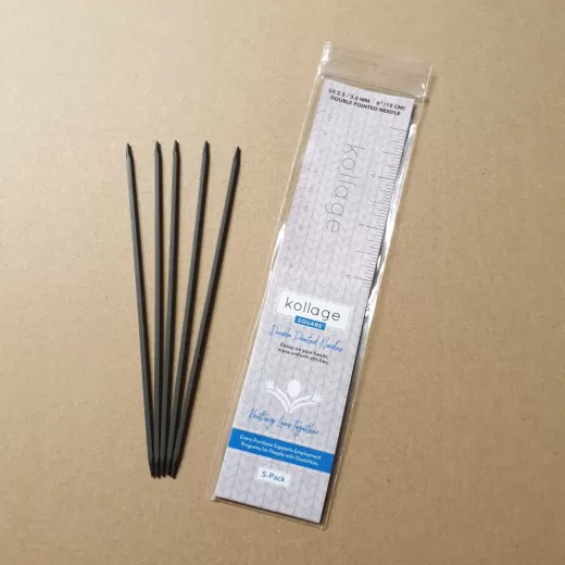 Kollage Square Needles DPN 15 cm - 5.0 (US 8) GRAY