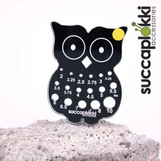 Succaplokki Needle Gauge Owl - black