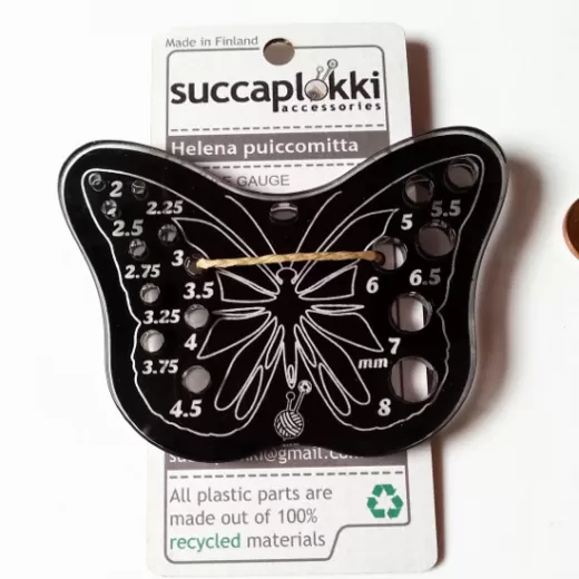 Succaplokki Needle Gauge Butterfly - black