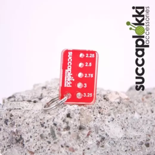 Succaplokki Keychain Needle Gauge Tiny - red