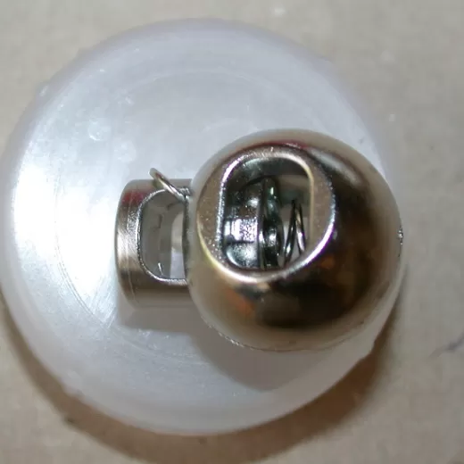 Cord End Stopper round silver