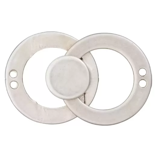 Metallverschluss rund silber