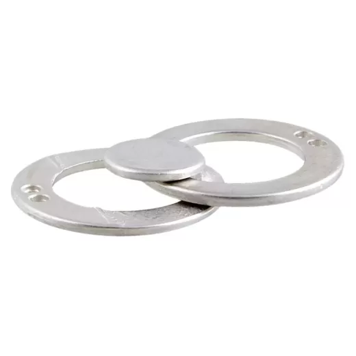 Metallverschluss rund silber
