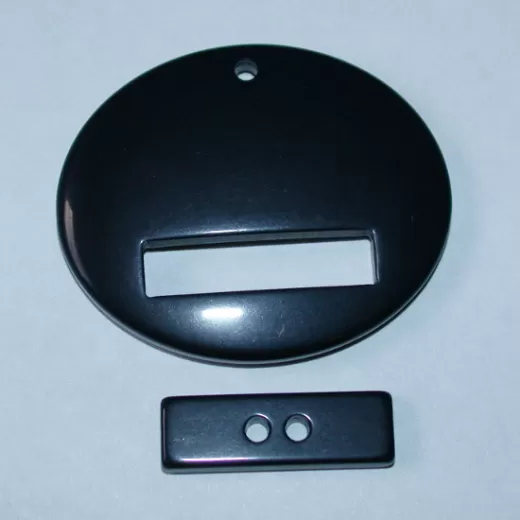 Kunststoffverschluss oval schwarz