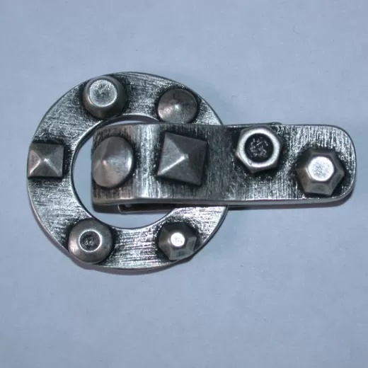 Metal Clasp Bold antique silver