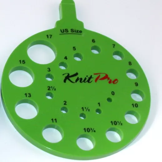 Knit Pro Needle Gauge - green