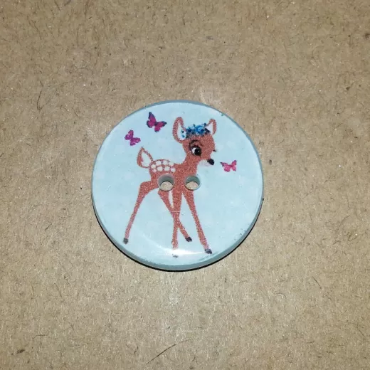 Knopf Bambi hellblau - 20 mm